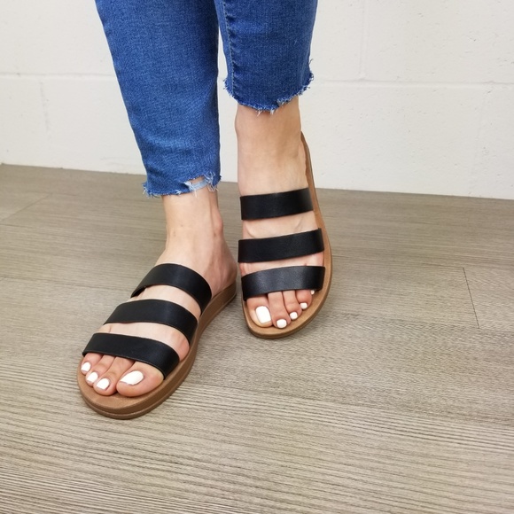 Faux Leather Sandals Flexible Soles for Comfort - Picture 5 of 8